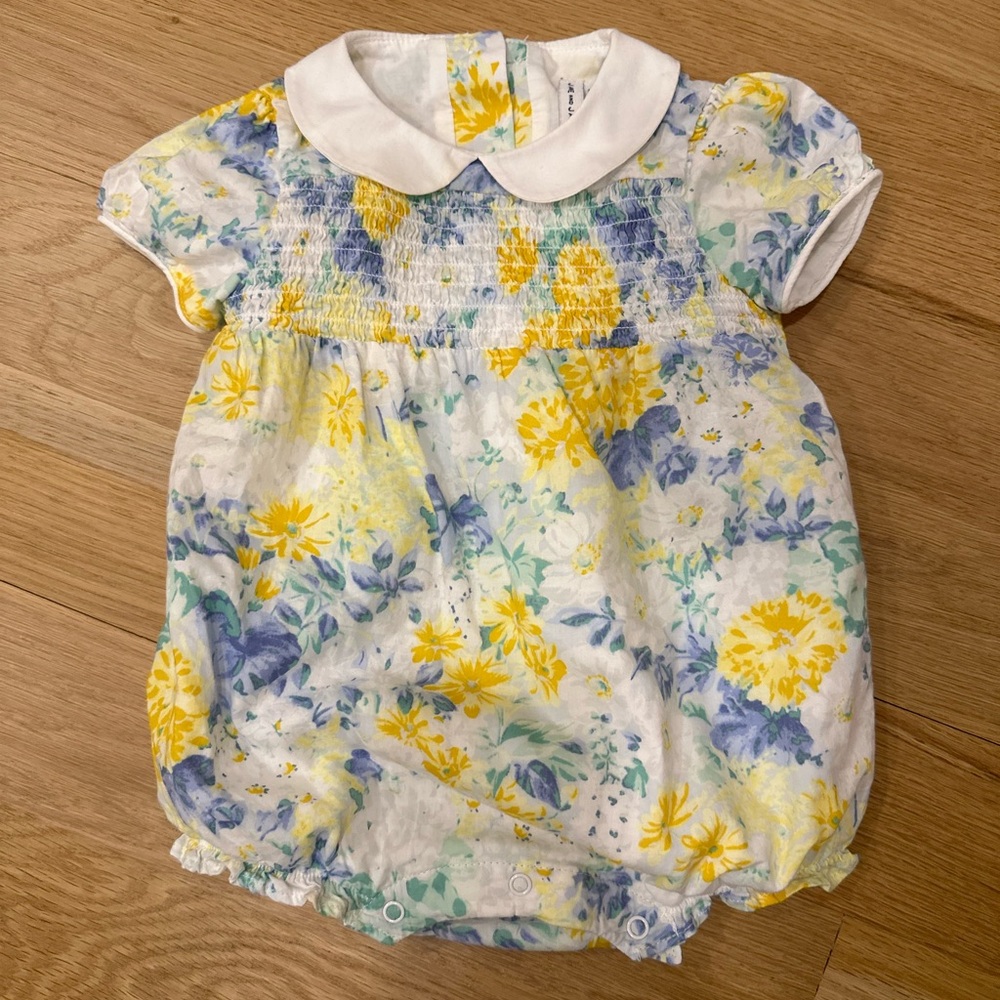 Janie & Jack Bubble Romper Onesie Girls 3-6 months